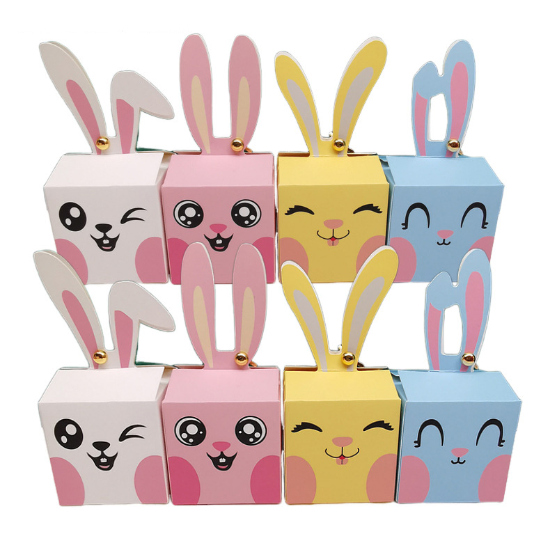 Food Box Baby - 12/24Pcs Cartoon Rabbit Candy Box Happy