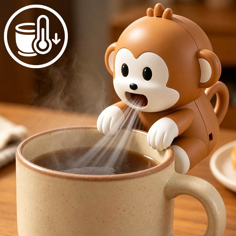 Baby Food For 1 Year Old - Portable Monkey Shaped Food Cooling Fan