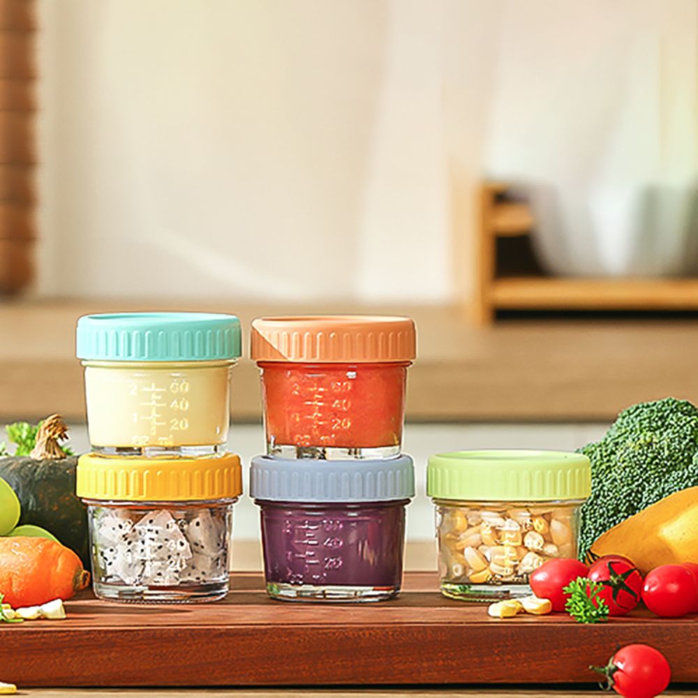 Baby Food Jar - 6pcs Mason Jar Glass Baby Food