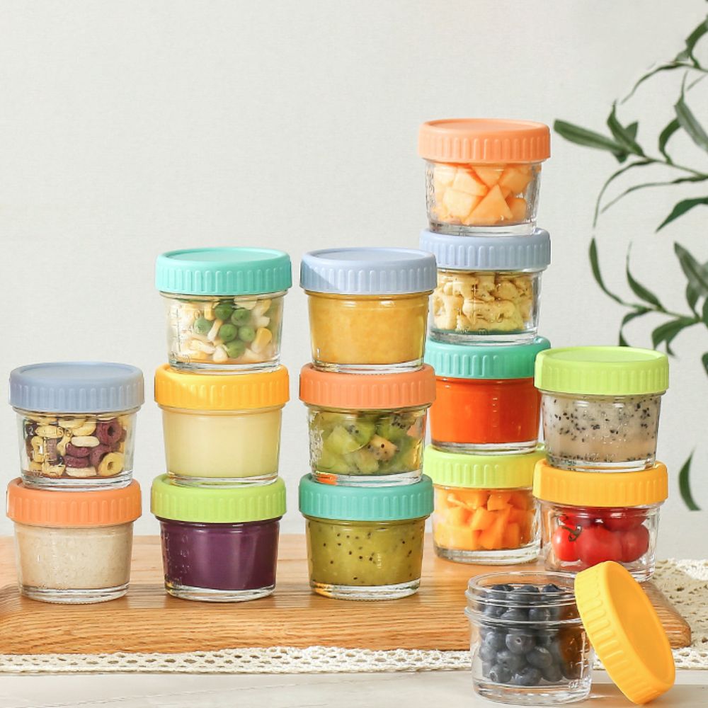 Baby Food Jar - 6pcs Glass Baby Food Jar Reusable