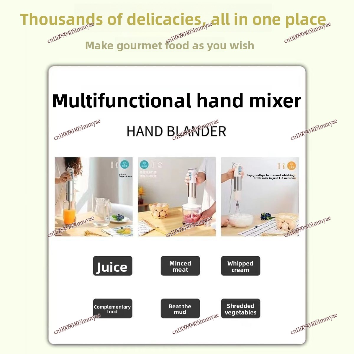Handheld Cooking Stick Grinded - Baby Food Meat ulasan dan harga