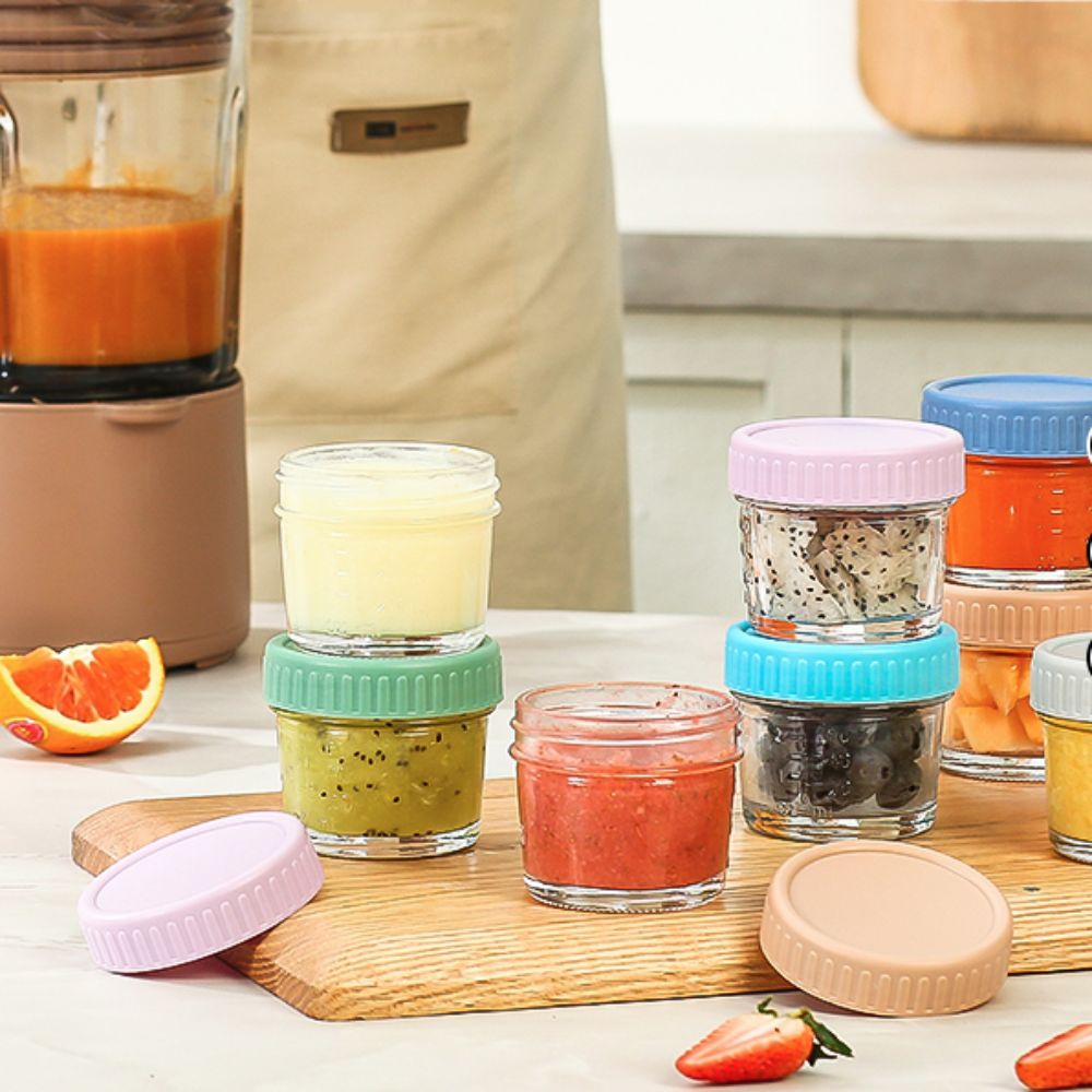 6pcs Mason Jar Glass Baby Food - Baby Food Jar ulasan dan harga