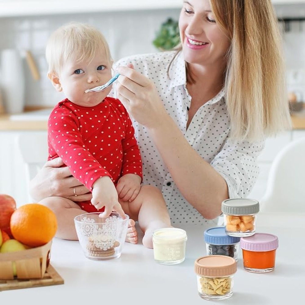 6pcs Mason Jar Glass Baby Food - Baby Food Jar ulasan dan harga