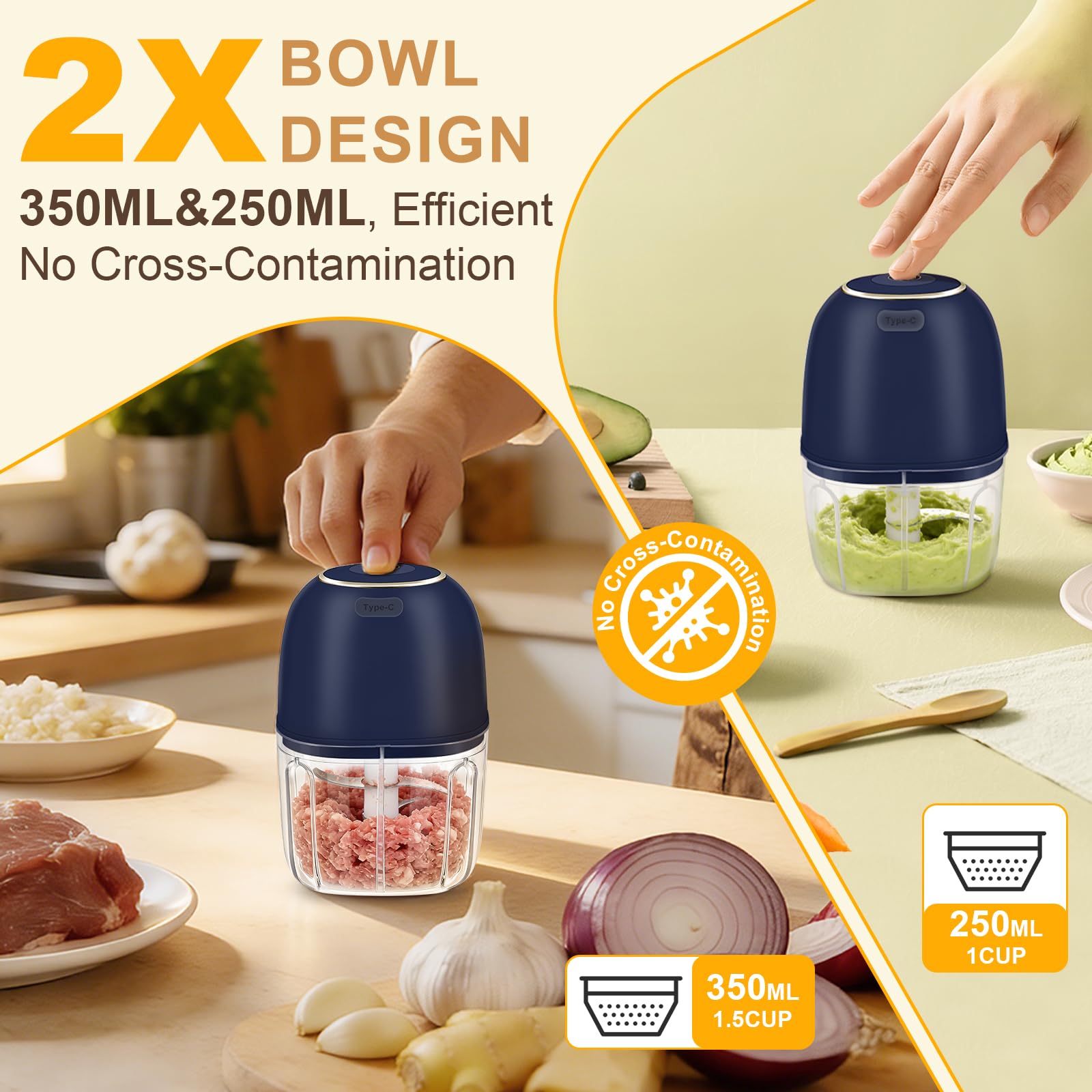 Electric Garlic Chopper, Cordl - Baby Food Meat ulasan dan harga