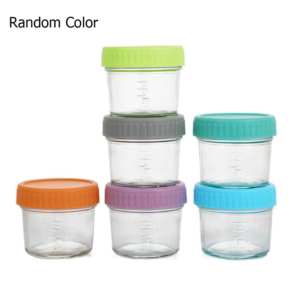 6pcs Multipurpose Glass Baby F - Baby Food Jar ulasan dan harga