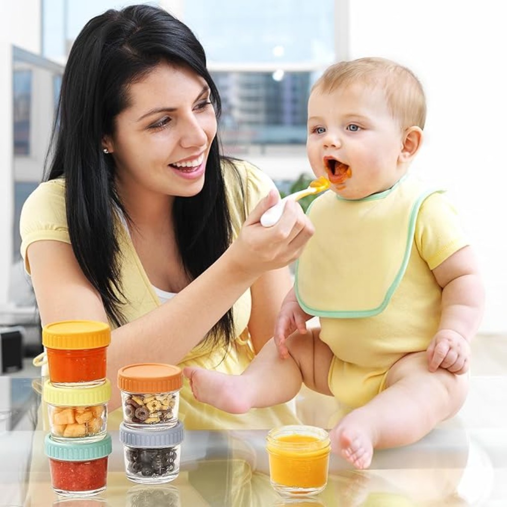6pcs Glass Baby Food Jar Reusa - Baby Food Jar ulasan dan harga