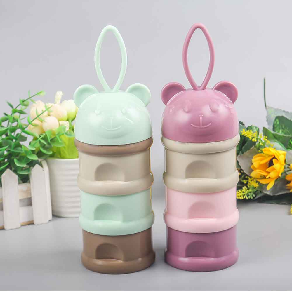3-Layer Cartoon Storage Travel - Baby Food Essentials ulasan dan harga